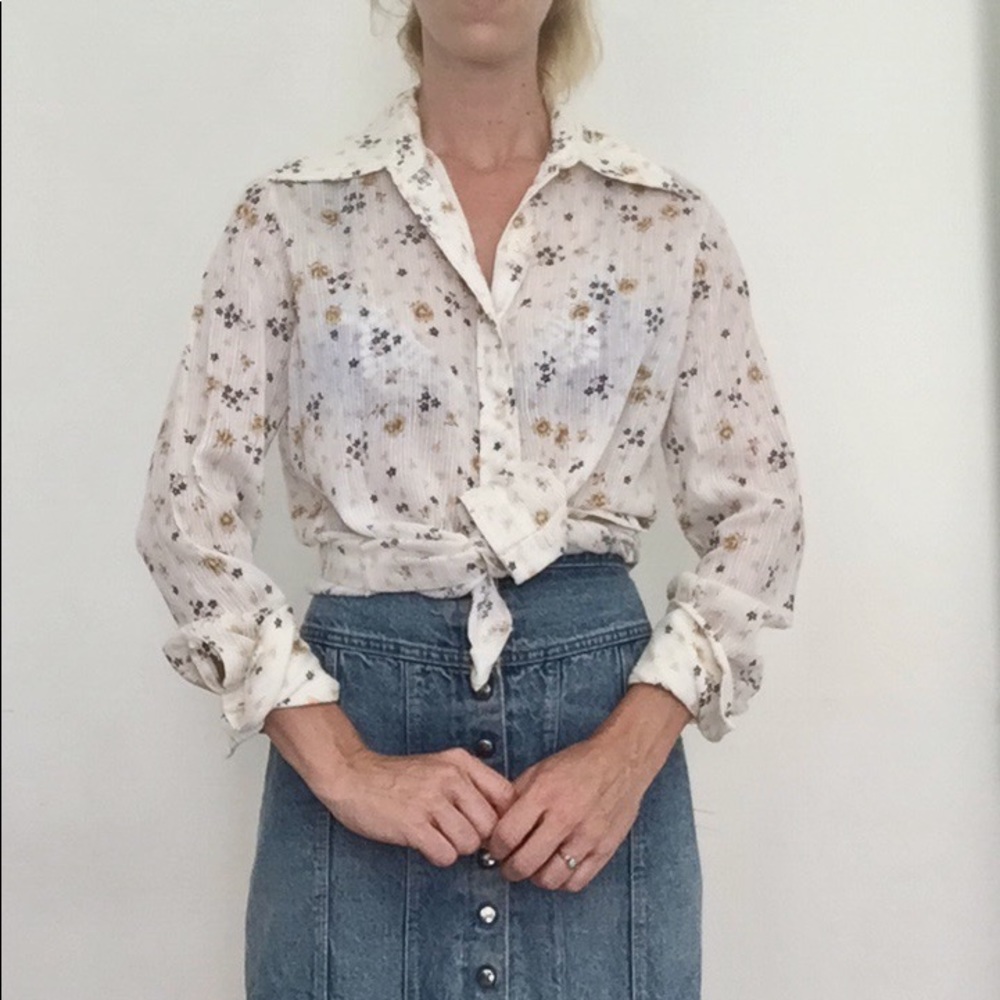 VINTAGE 60s 70s Button Down